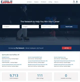 JobsInSports.com platform preview