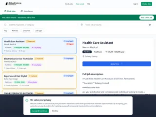 JobsIrish.ie platform preview JobsIrish.ie platform preview