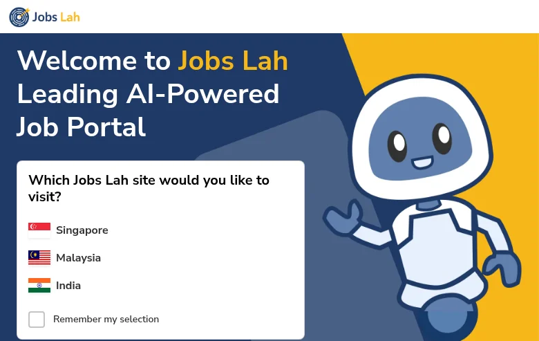 Jobs Lah screenshot Jobs Lah job board platform screenshot showing job search interface