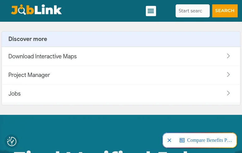 JobLink screenshot JobLink job board platform screenshot showing job search interface