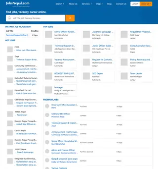 JobsNepal platform preview