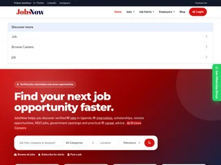 JobsNow Uganda platform preview JobsNow Uganda platform preview