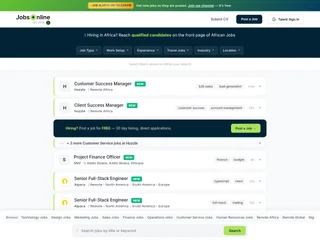 JobsOnline Africa platform preview JobsOnline Africa platform preview