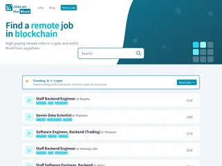 Jobs on the Block platform preview