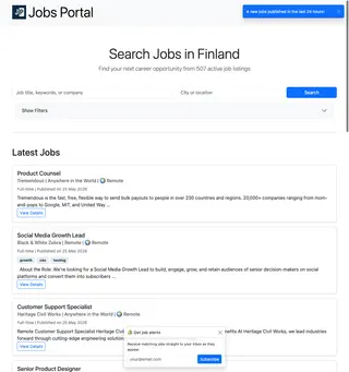 Jobs Portal platform preview