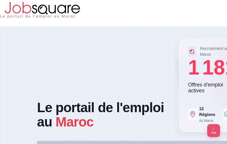 Jobsquare.ma screenshot Jobsquare.ma job board platform screenshot showing job search interface