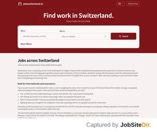 Jobs Switzerland platform preview Jobs Switzerland platform preview