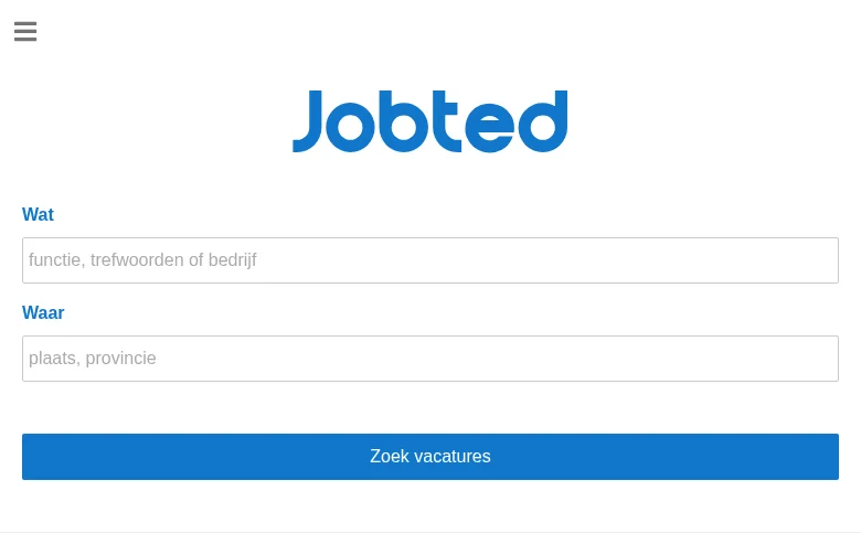 Jobted job board platform screenshot showing job search interface
