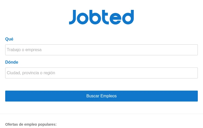 Jobted screenshot Jobted job board platform screenshot showing job search interface