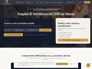 JobTourisme.ma platform preview JobTourisme.ma platform preview