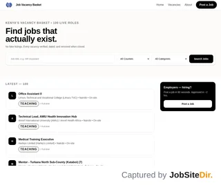 Job Vacancy Basket screenshot preview