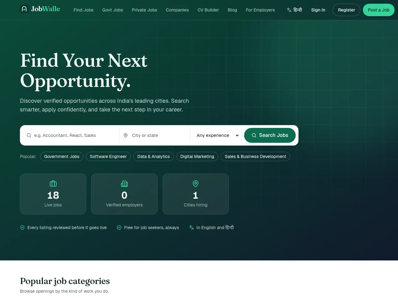 JobWalle website screenshot