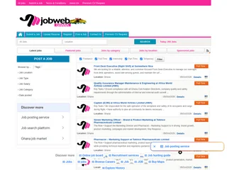 Jobweb Ghana platform preview