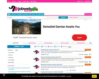 Jobweb Zambia platform preview