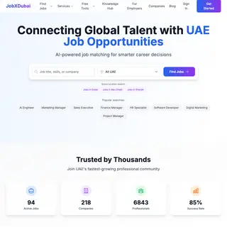 JobXDubai platform preview