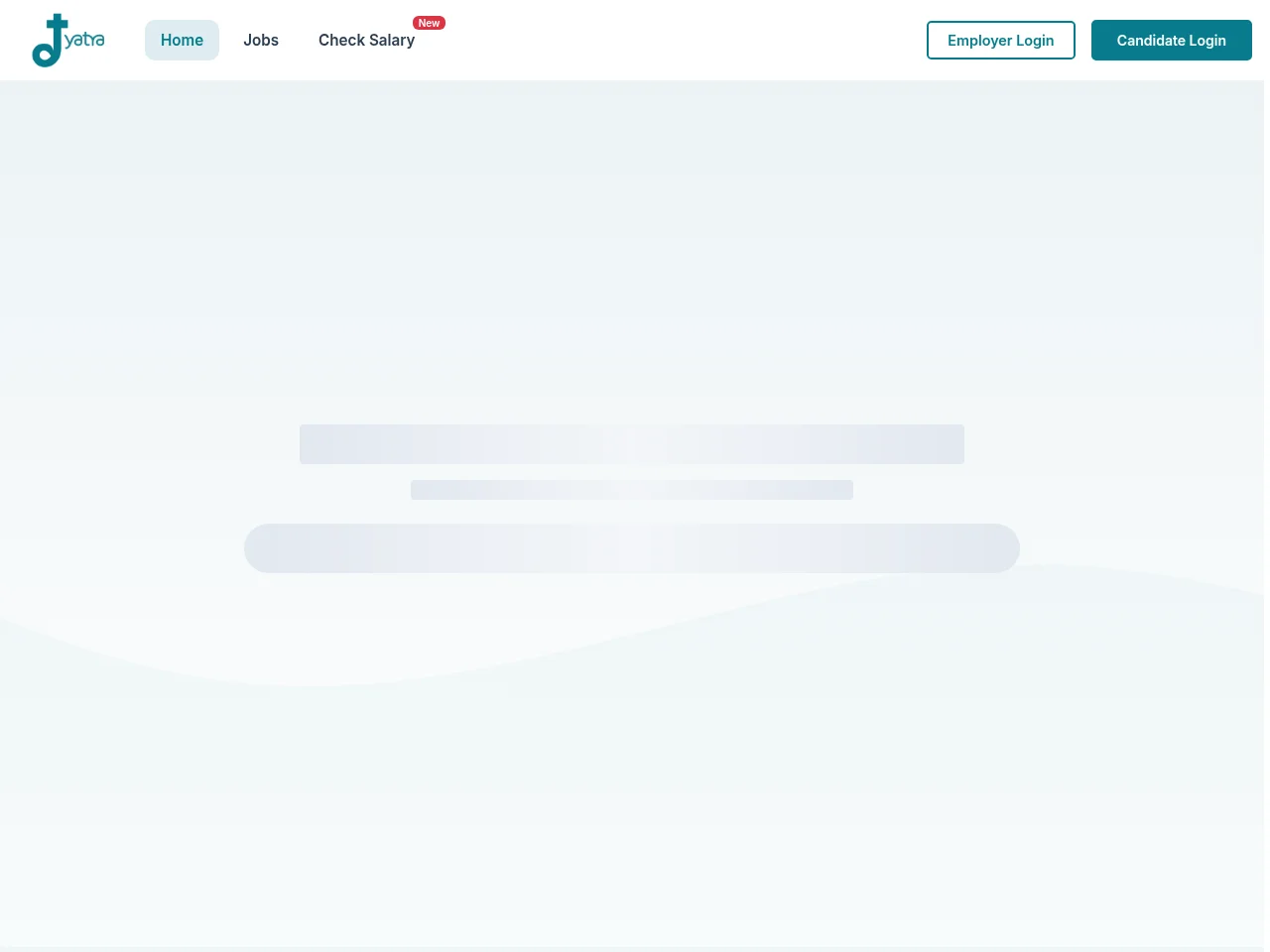 JobYatra job board platform screenshot showing job search interface