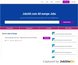 Jobz60.com platform preview Jobz60.com platform preview