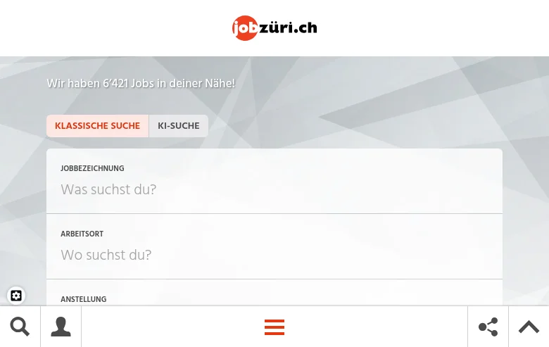 jobzüri.ch screenshot jobzüri.ch job board platform screenshot showing job search interface