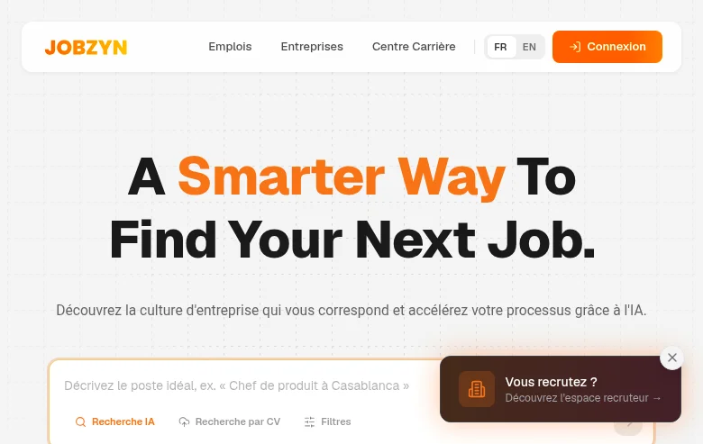 Jobzyn screenshot Jobzyn job board platform screenshot showing job search interface