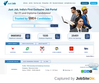 Justjob.co.in platform preview Justjob.co.in platform preview