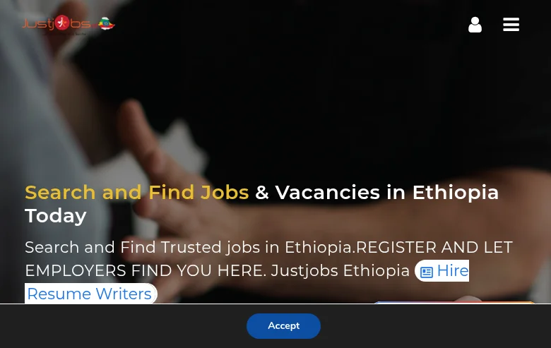 Justjobset job board platform screenshot showing job search interface