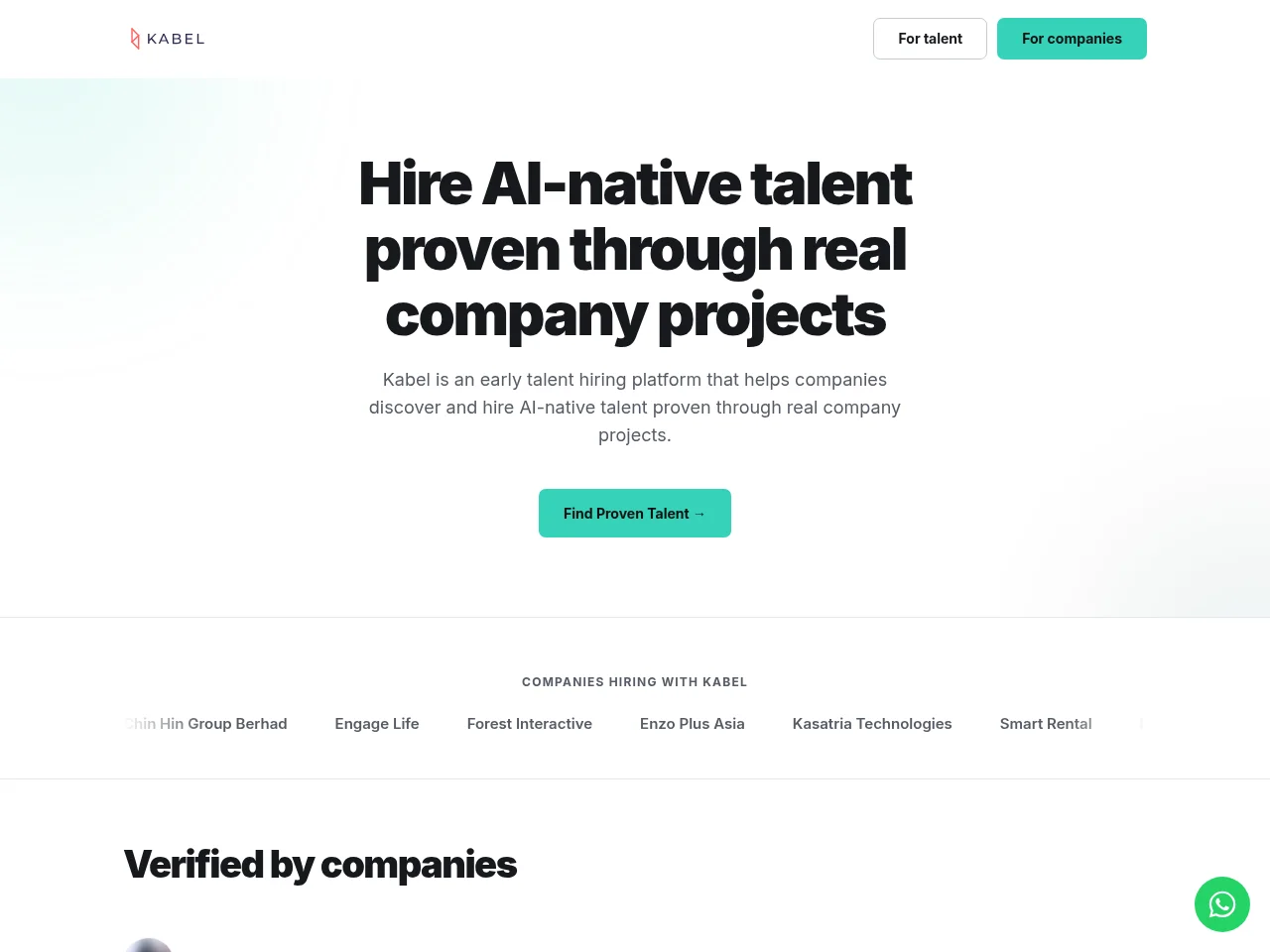 Kabel screenshot Kabel job board platform screenshot showing job search interface