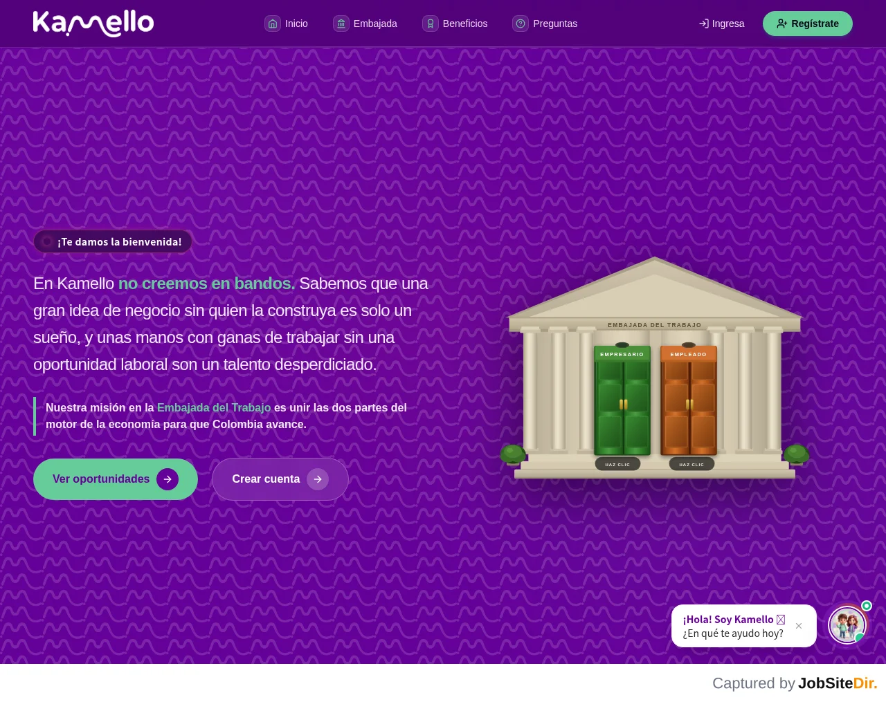 Kamello website screenshot