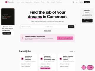 KamerJob platform preview