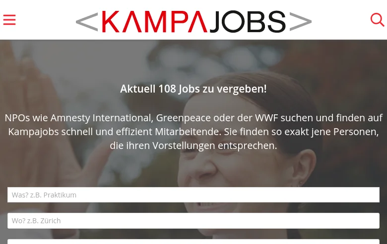 Kampajobs screenshot Kampajobs job board platform screenshot showing job search interface