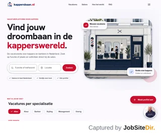 Kappersbaan.nl platform preview