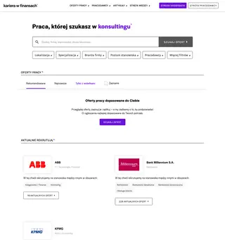 Karierawfinansach.pl platform preview