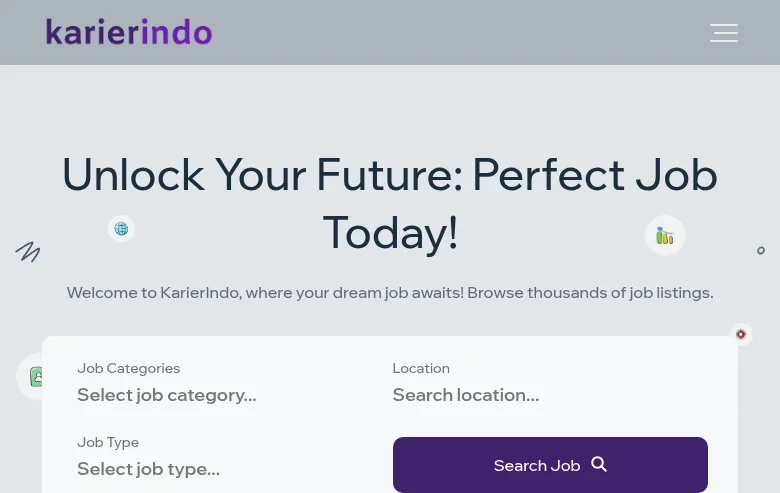 KarierIndo screenshot KarierIndo job board platform screenshot showing job search interface