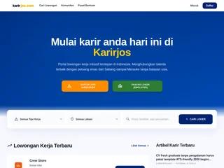 Karirjos.com platform preview