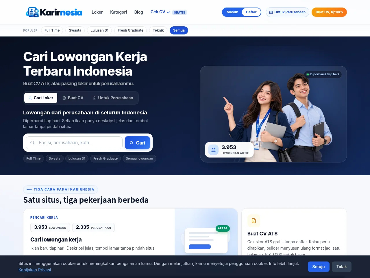 Karirnesia website screenshot