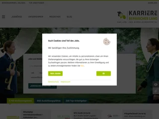 Karriere Bergisches Land platform preview Karriere Bergisches Land platform preview