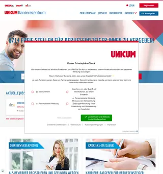 UNICUM Karrierezentrum screenshot preview