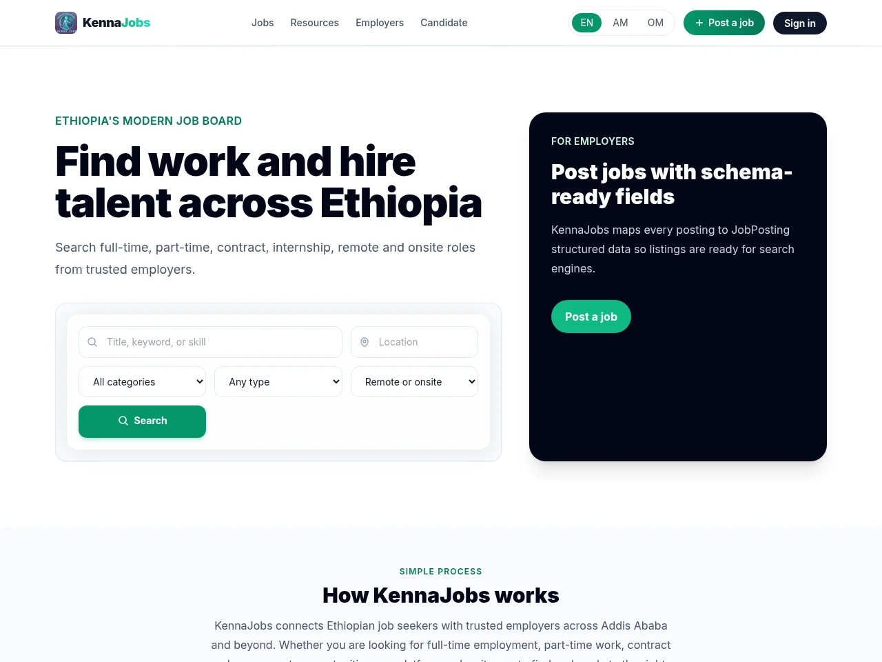 KennaJobs screenshot KennaJobs job board platform screenshot showing job search interface