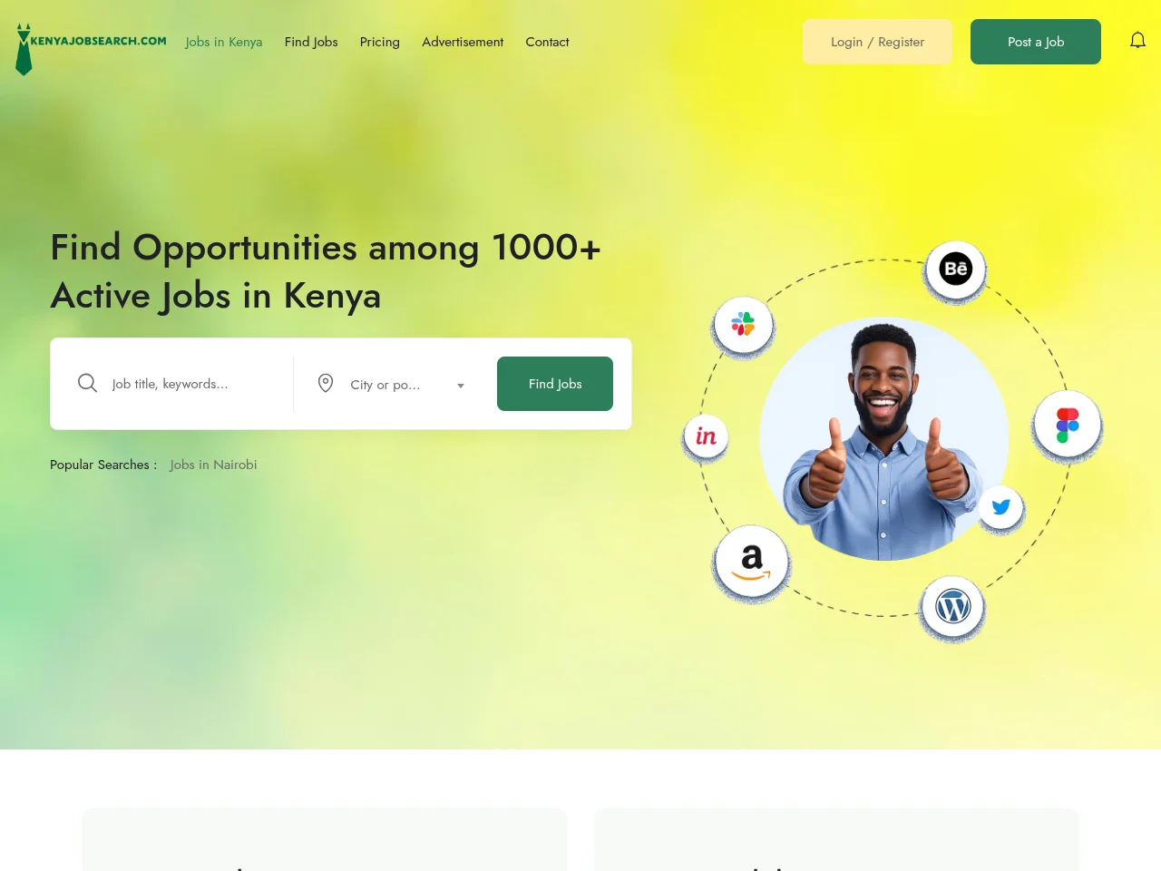 KenyaJobSearch.com screenshot KenyaJobSearch.com job board platform screenshot showing job search interface