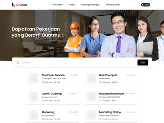 Kerjaholic screenshot preview