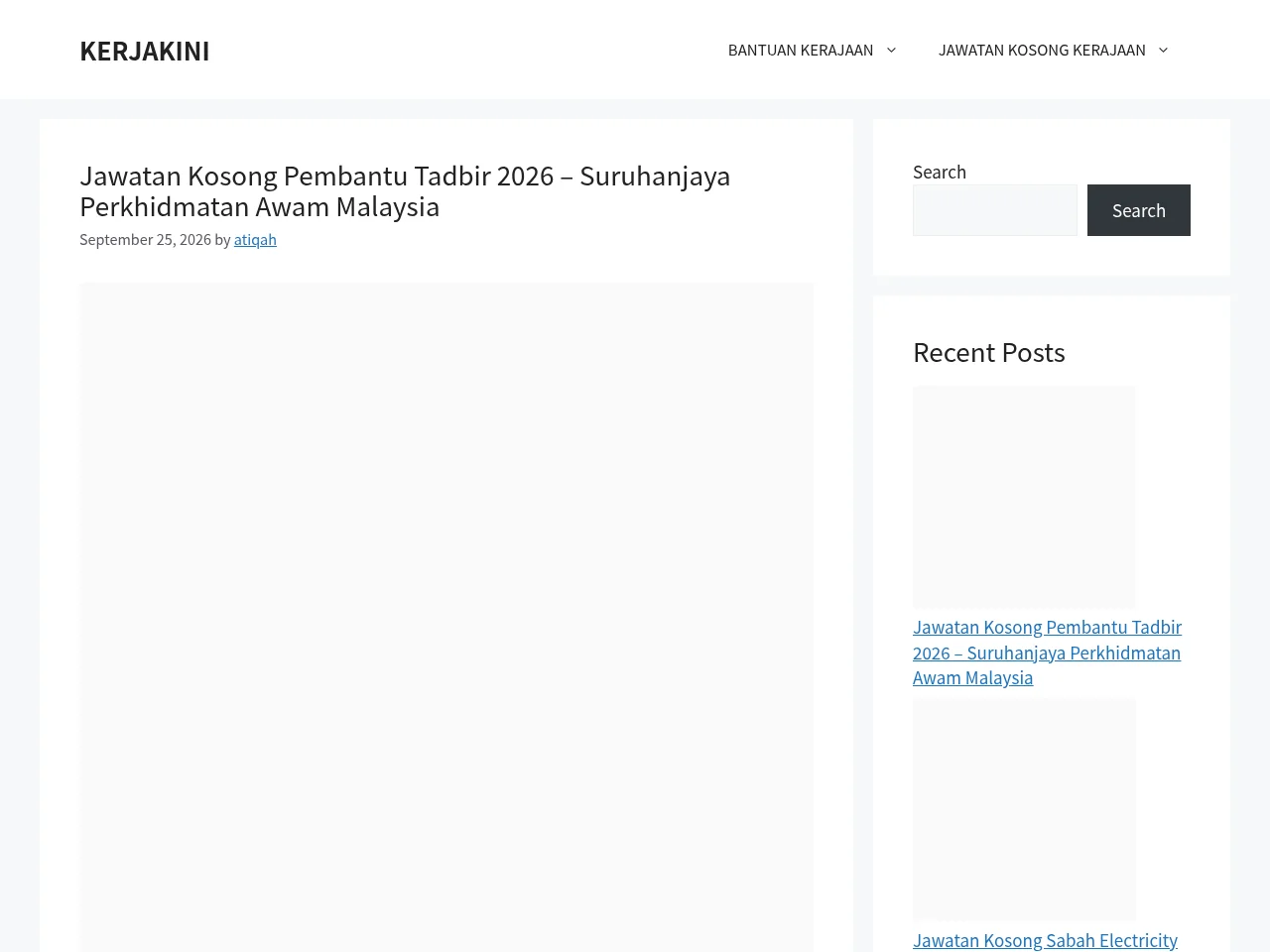 KERJAKINI screenshot KERJAKINI job board platform screenshot showing job search interface