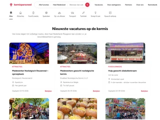 Kermispersoneel.nl platform preview Kermispersoneel.nl platform preview