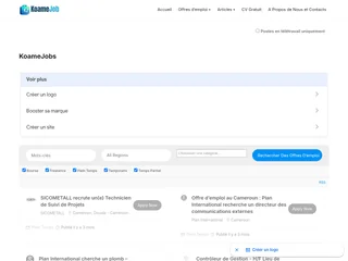 KoameJobs platform preview