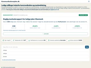 Kommunikationsjobs.dk platform preview Kommunikationsjobs.dk platform preview