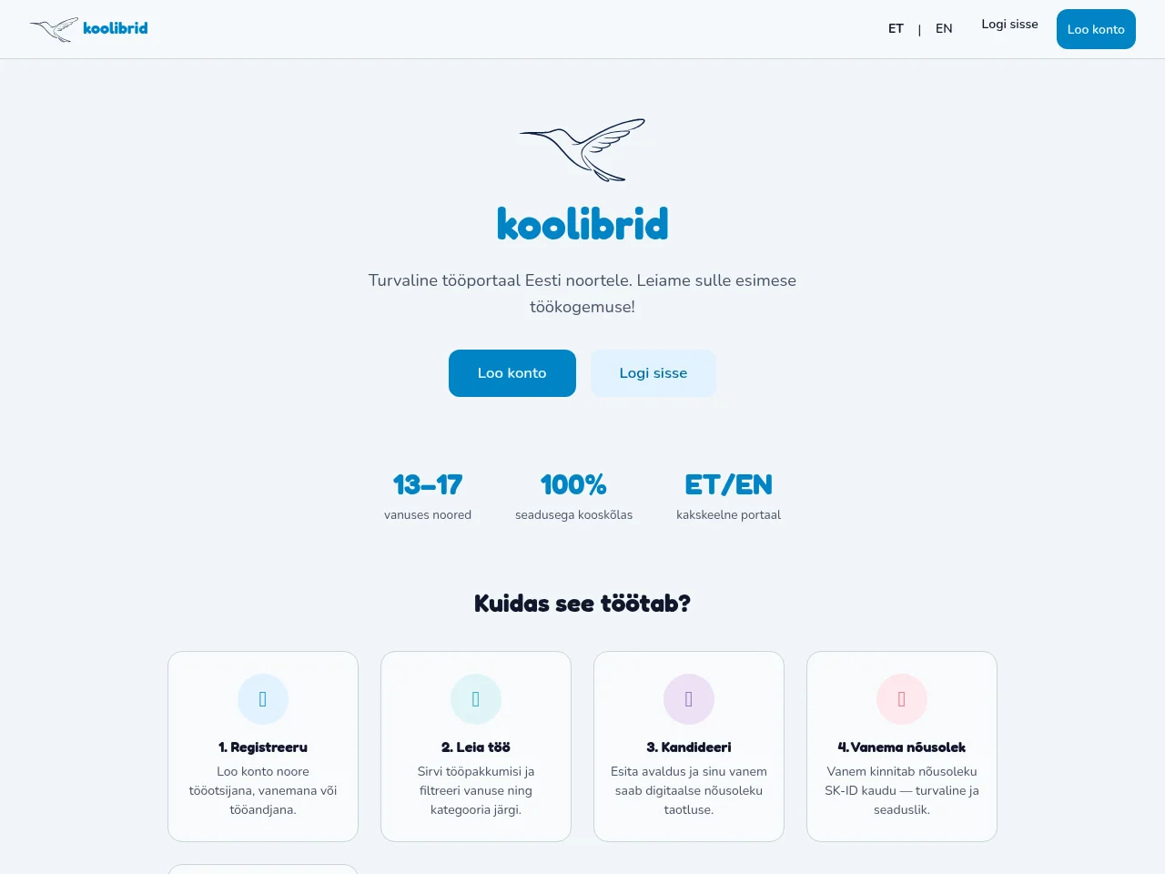 koolibrid website screenshot