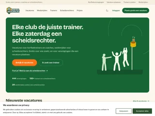 Korfbalvacatures.nl platform preview