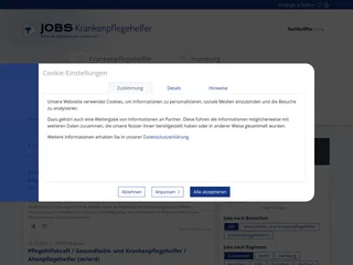 Krankenpflegehelfer-Stellenangebote.de platform preview