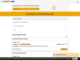 Kuwait Jobs Here platform preview