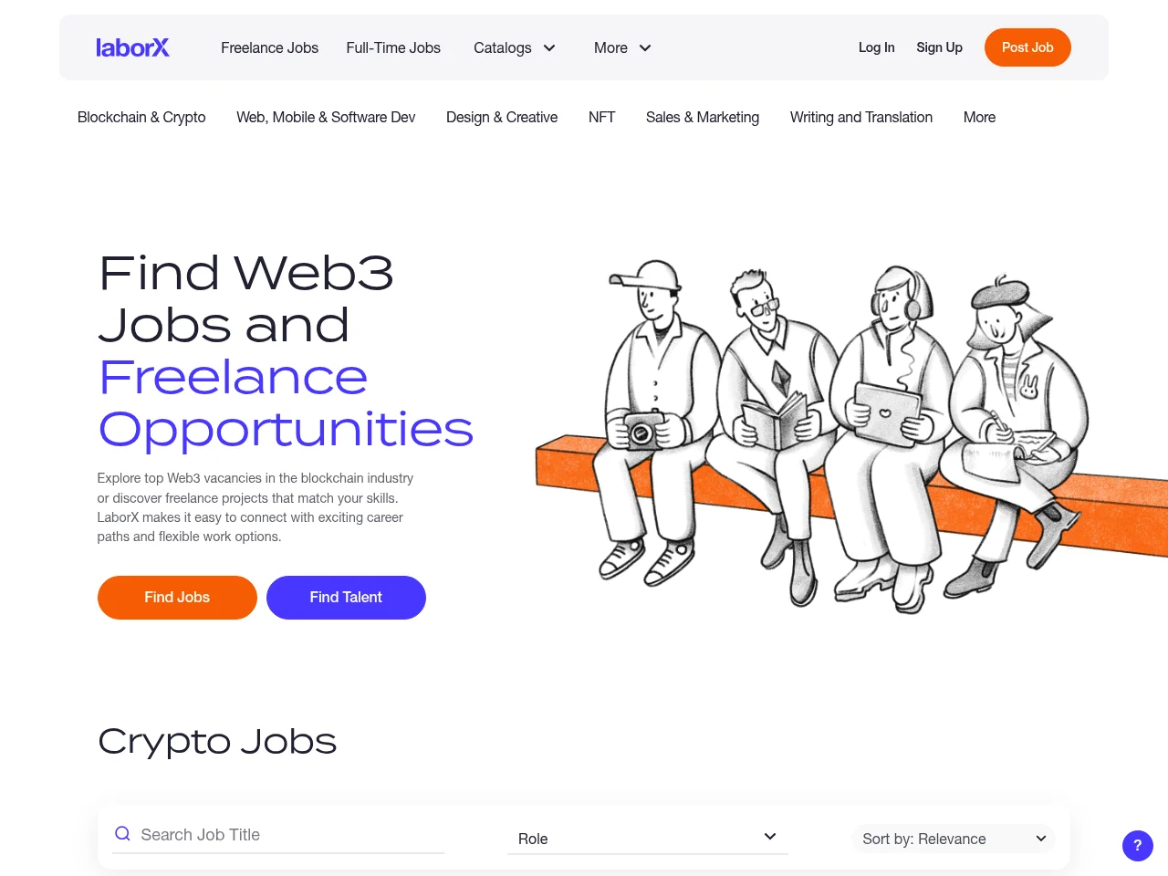 LaborX job board platform screenshot showing job search interface