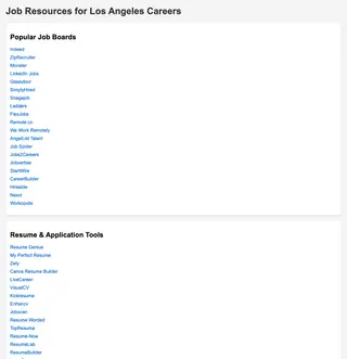 LA Careers platform preview