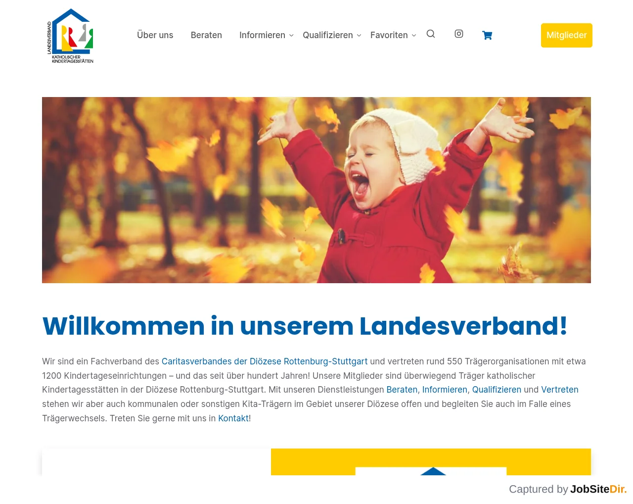 Landesverband Katholischer Kindertagesstätten website screenshot